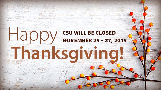 Closure Notice for Thanksgiving